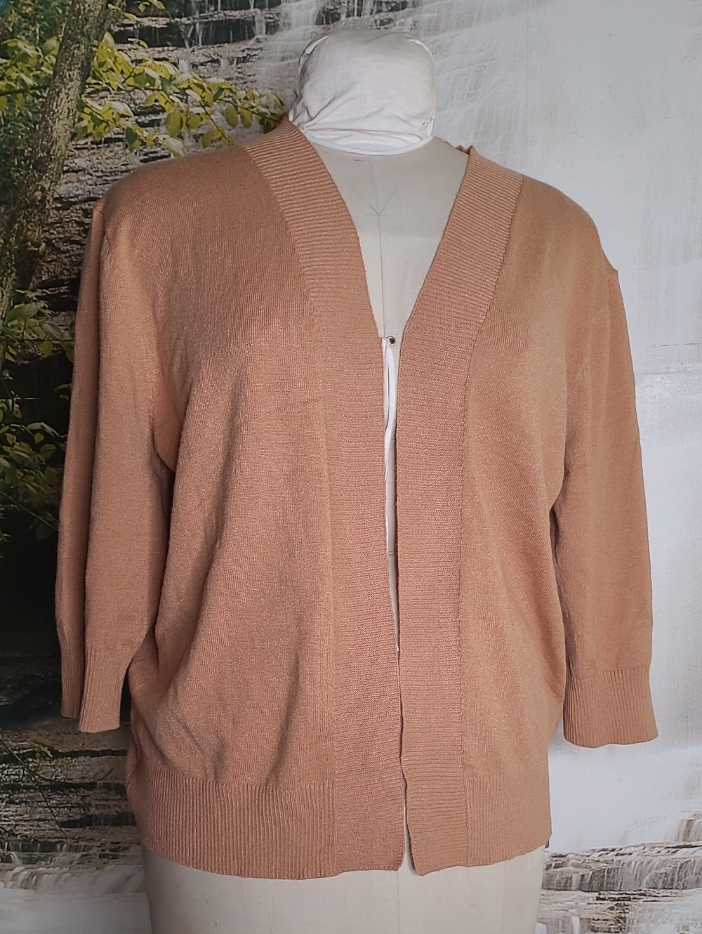 New with tags! Fashion Womens XL Apricot Cardigan Open Front Sweater